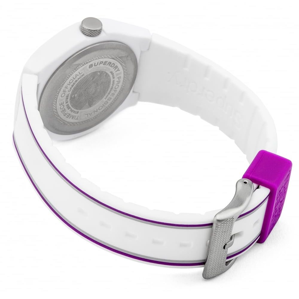 Urban' White Silicone Strap Watch With White Dial