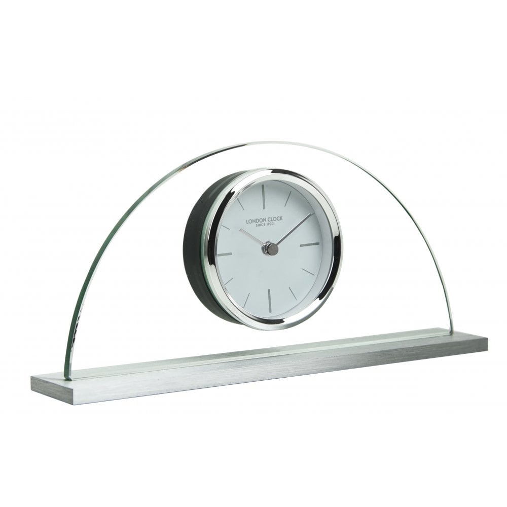 Titanium Half Moon Mantel Clock