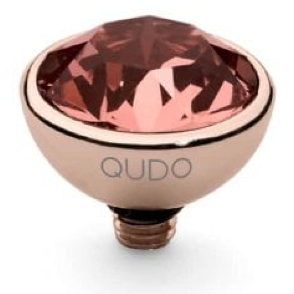 Famosa Rose Gold 10mm Bottone Ring Top Rose Peach