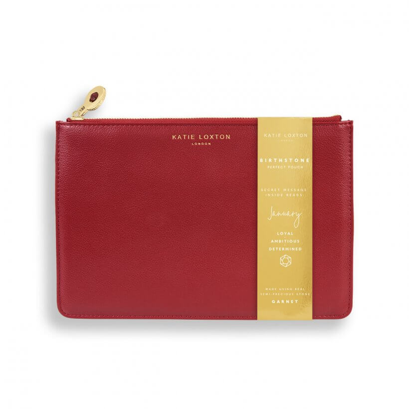 Birthstone Perfect Pouch | January | Garnet | Dark Red