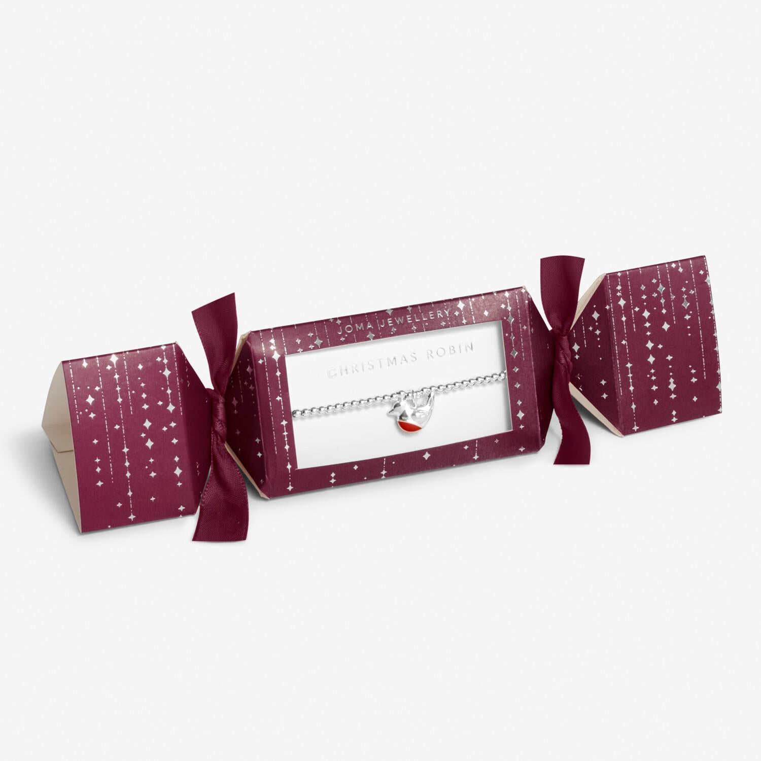 Children's Christmas Cracker 'Christmas Robin' Bracelet