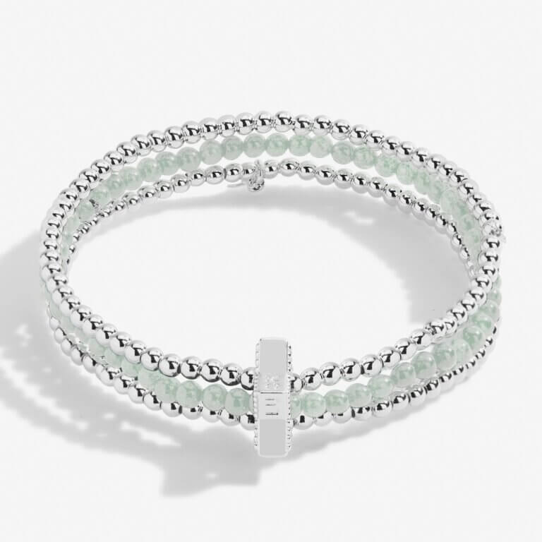 Wellness Stones | Amazonite Bracelet | Silver | 17.5cm Stretch
