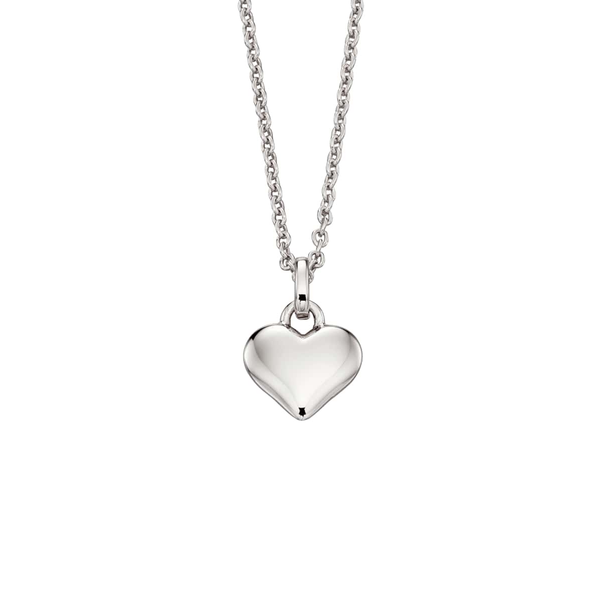 Mia - Plain Small Heart Pendant & Chain Necklace