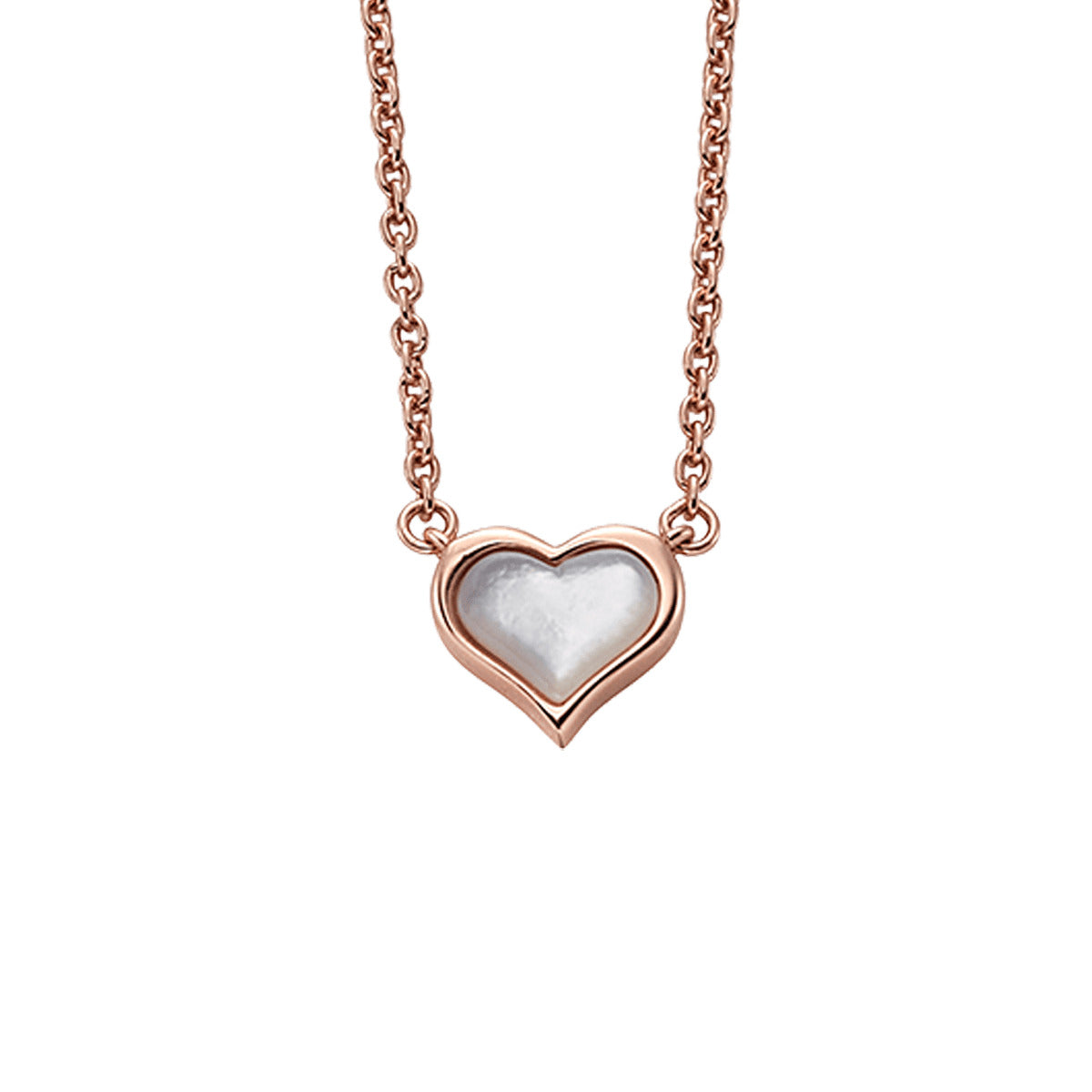 Esme - Rose Gold MOP Heart Necklace