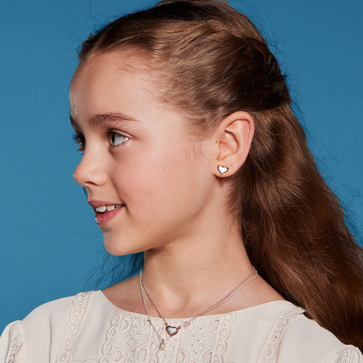 Esme - Rose Gold MOP Heart Necklace