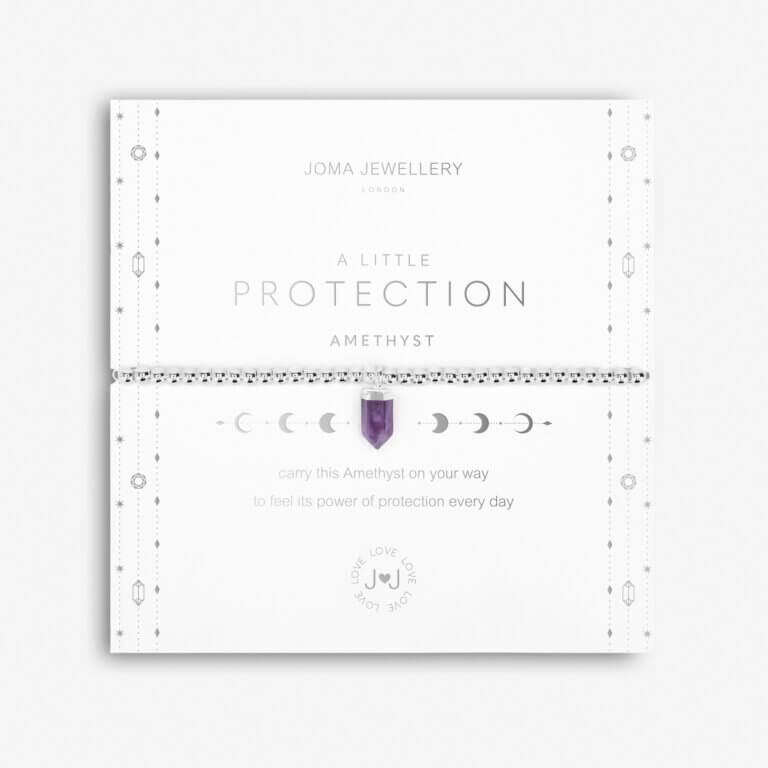 Crystal A Little | Amethyst | Silver | Bracelet | 17.5cm Stretch