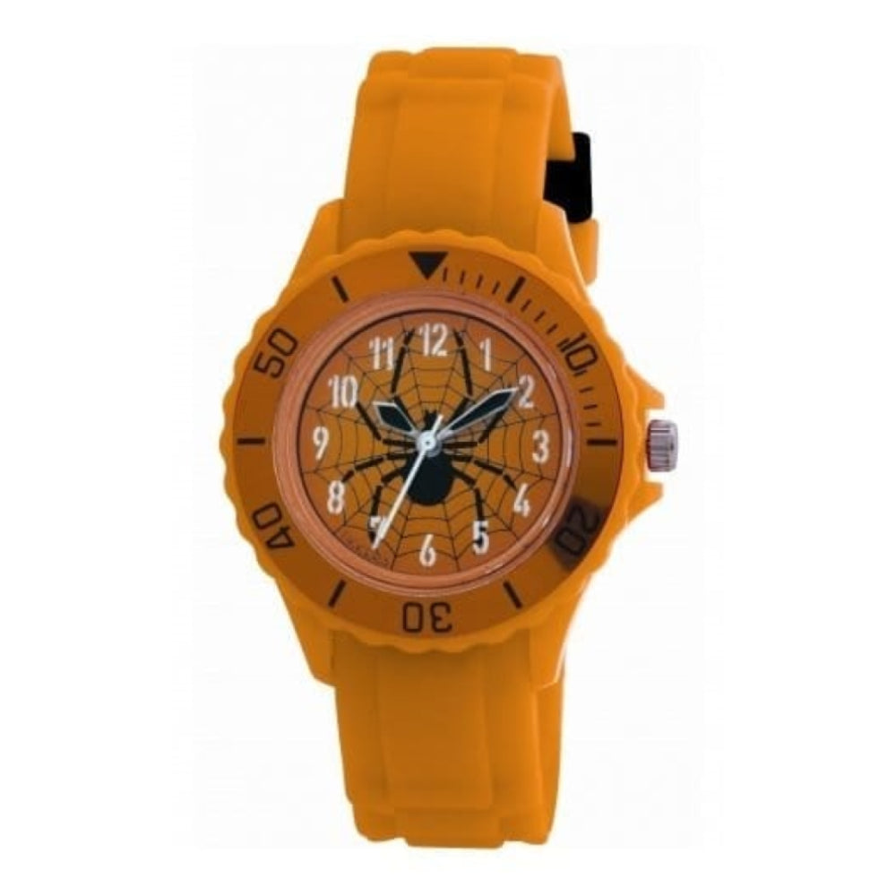 Childrens Orange Rubber Spider Watch