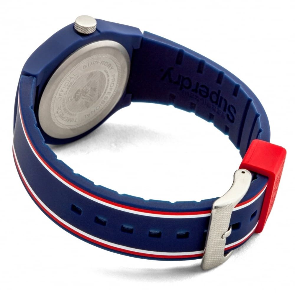 Urban' Navy Silicone Strap Watch With Navy Dial
