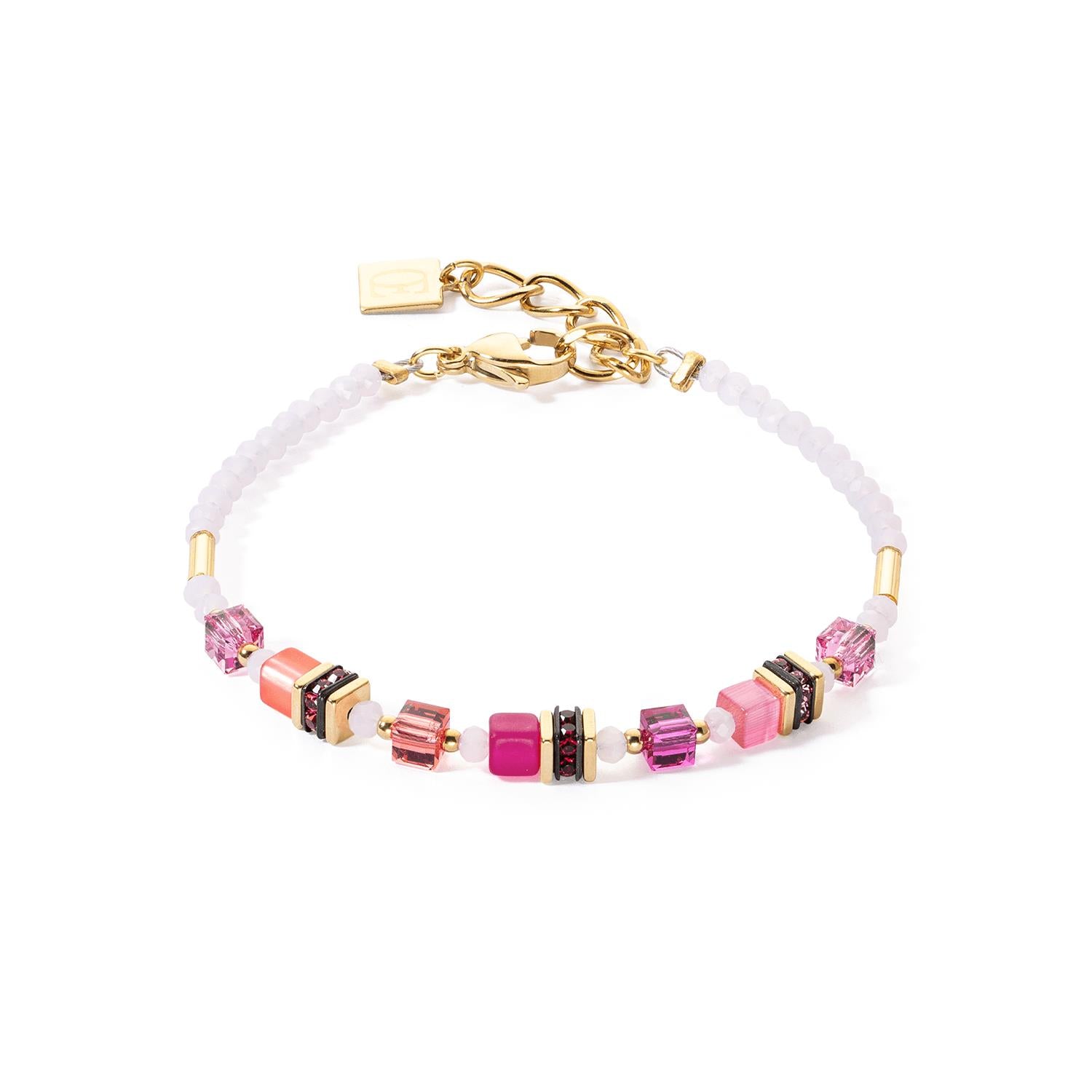 Mini Cubes Magenta Bracelet