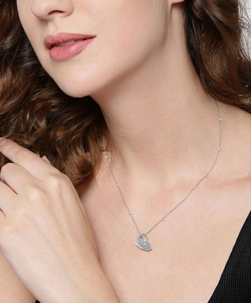 Soulemate Stainless Steel Double Heart Pendant Necklace