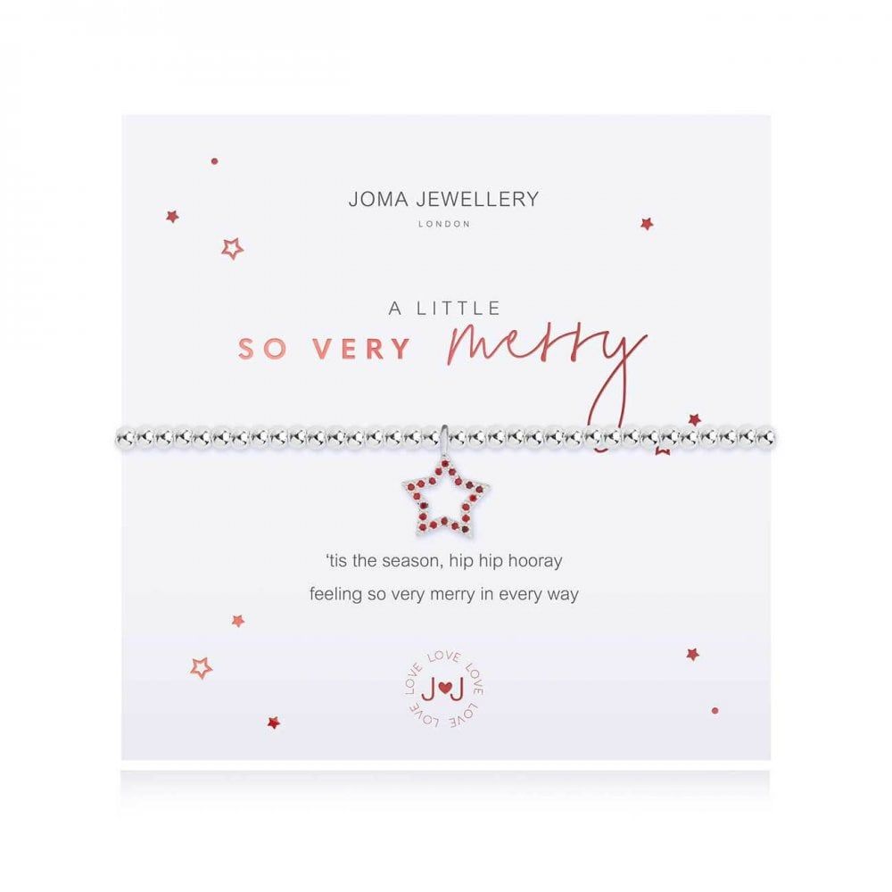 A Little | So Very Merry | Silver | Bracelet | 17.5cm Stretch