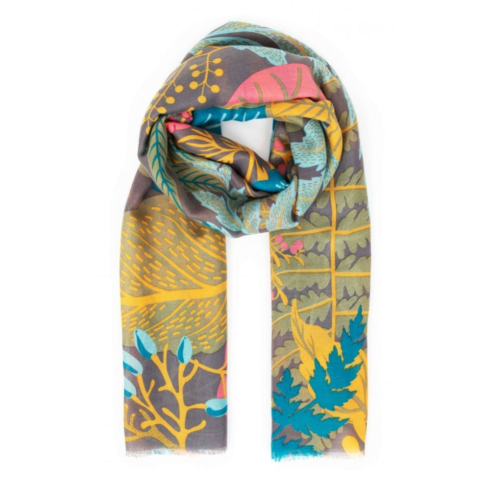 Print Scarf - Winter Garden - Slate