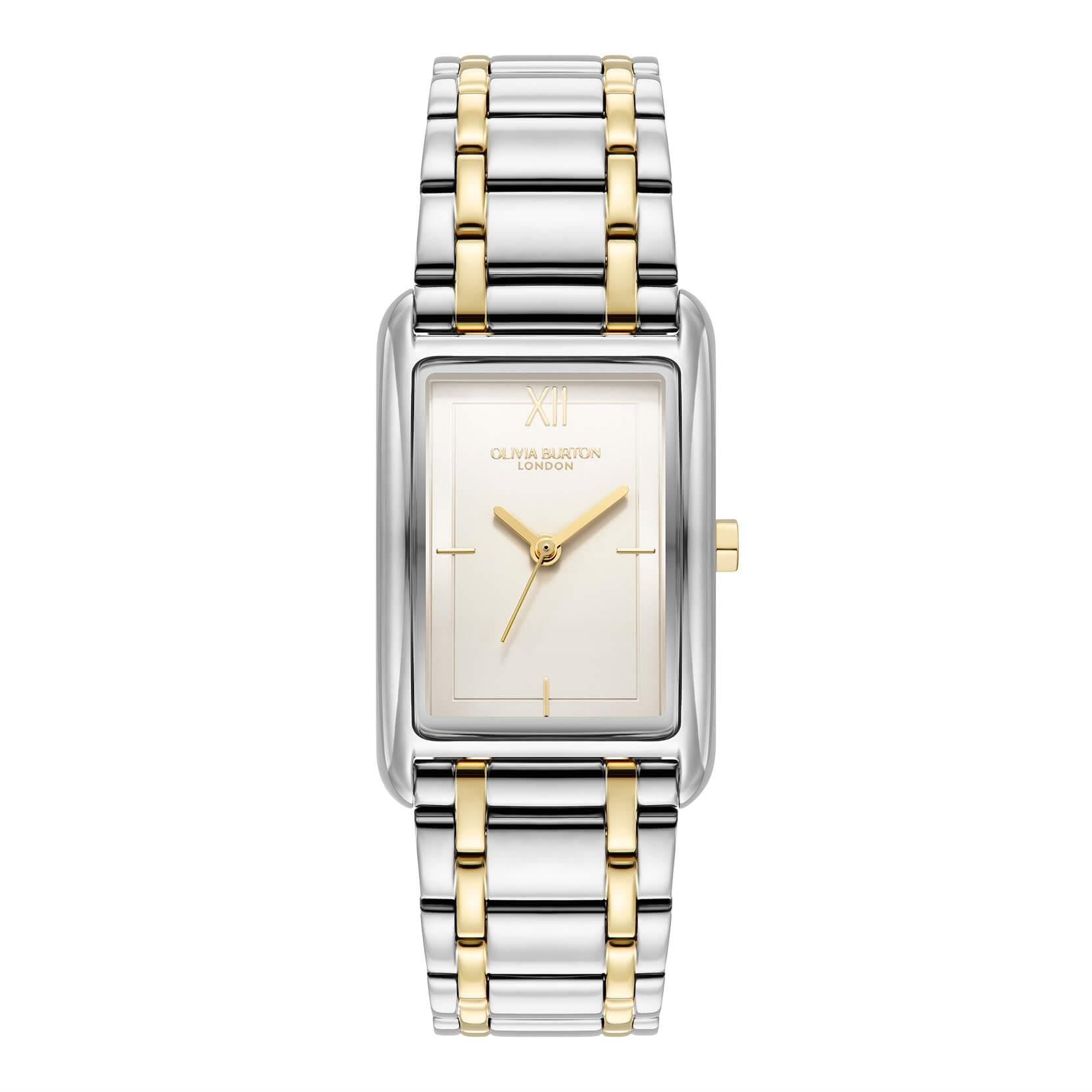 Classic Grove White Dial & Two Tone Bracelet Strap Ladies Watch