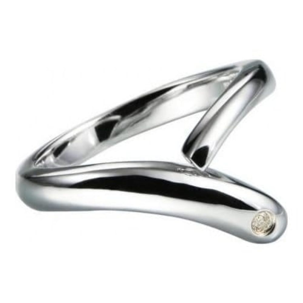 Ladies Go With The Flow Silver Grace Silver Ring Size M