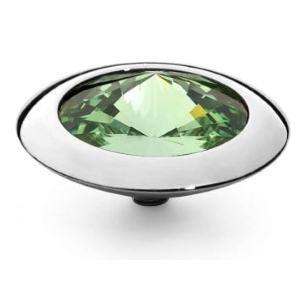 Famosa Silver 16mm Tondo Ring Top Peridot