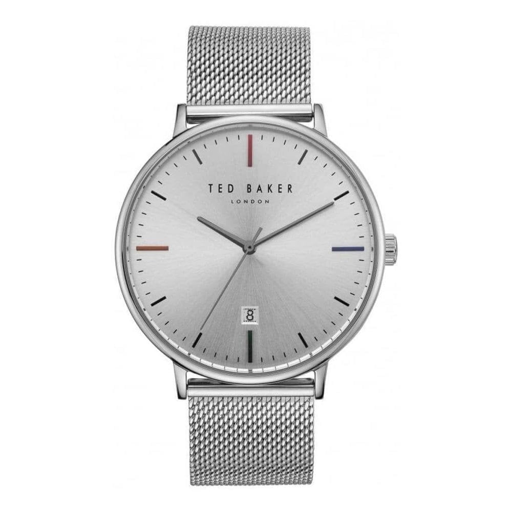 Stainless Steel Case With Silver Dial & Mesh Strap Gents Watch