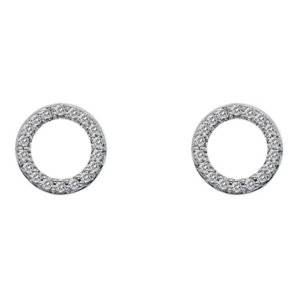 Infinity Earrings - White Gold
