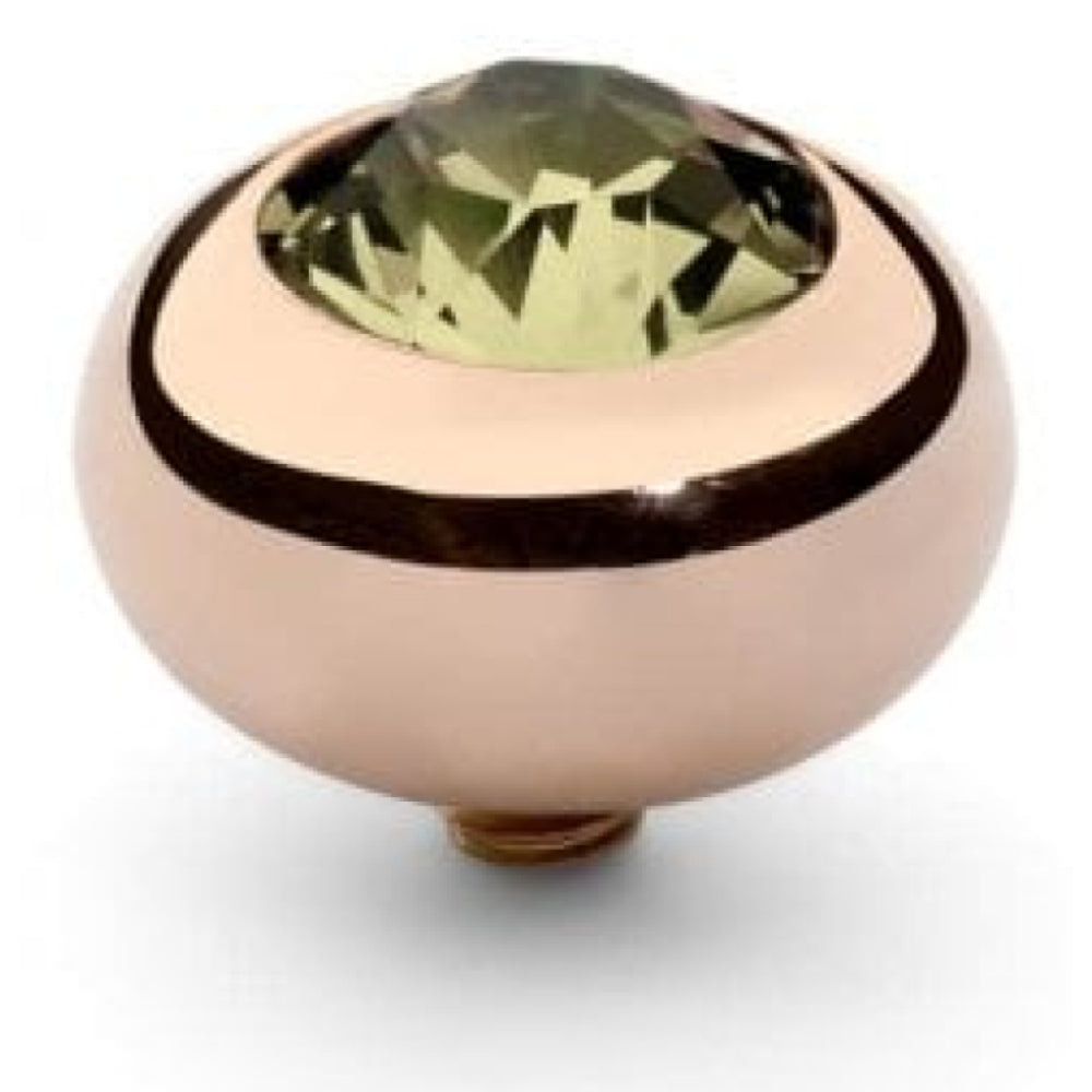 Famosa Rose Gold 10mm Tondo Ring Top Jonquil