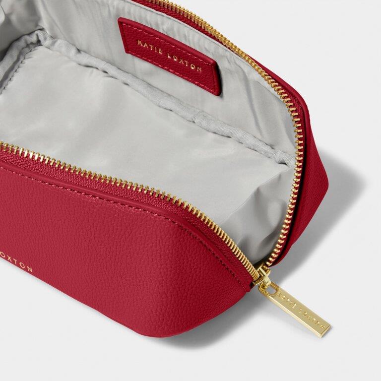 Small Make Up Bag - Garnet Red