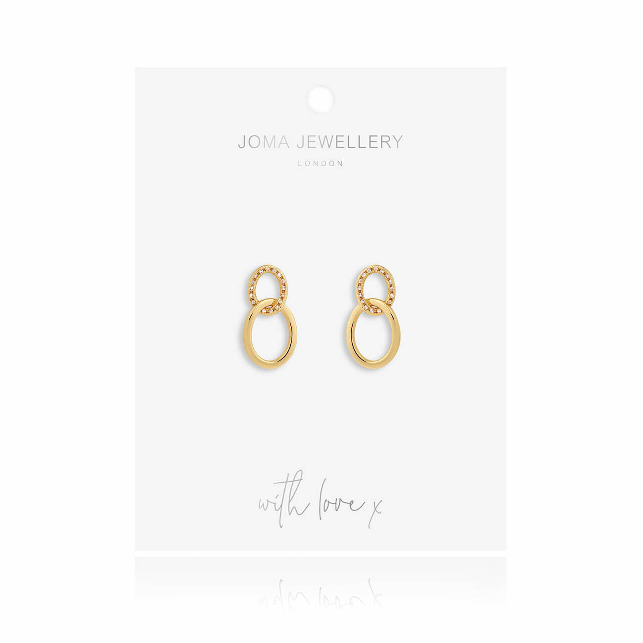 Statement Earrings | Gold | Pave Links | Earrings