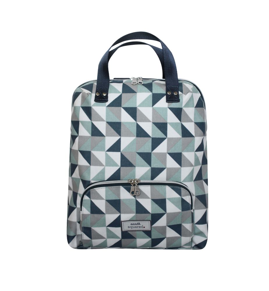 Blue Triangle Oil Cloth Backpack