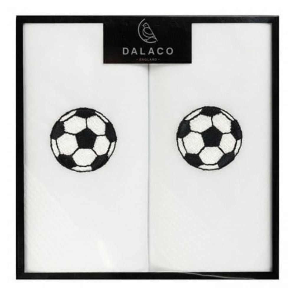 Men's Football Embroidered White Handkerchiefs