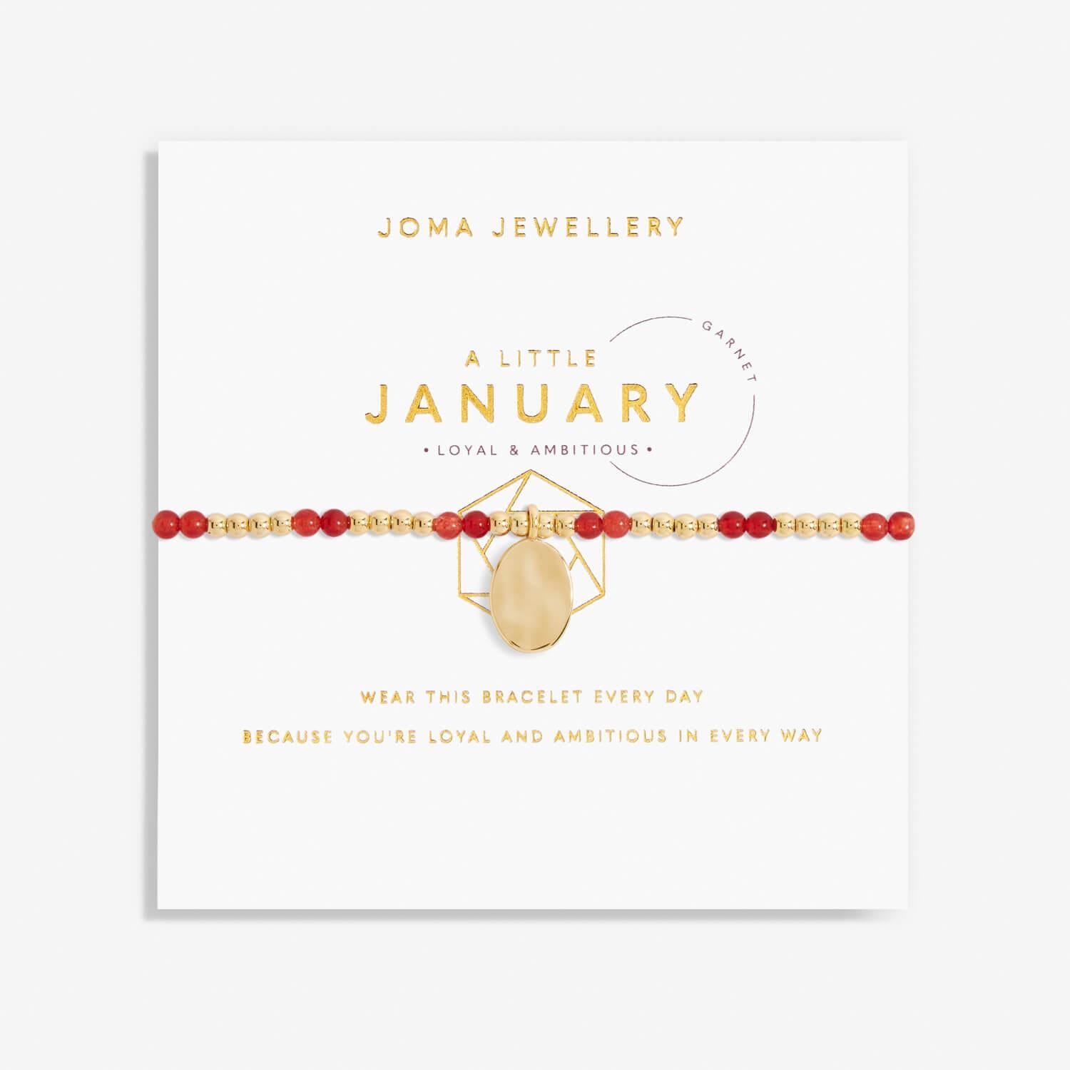 January A Little Birthstone Gold Bracelet