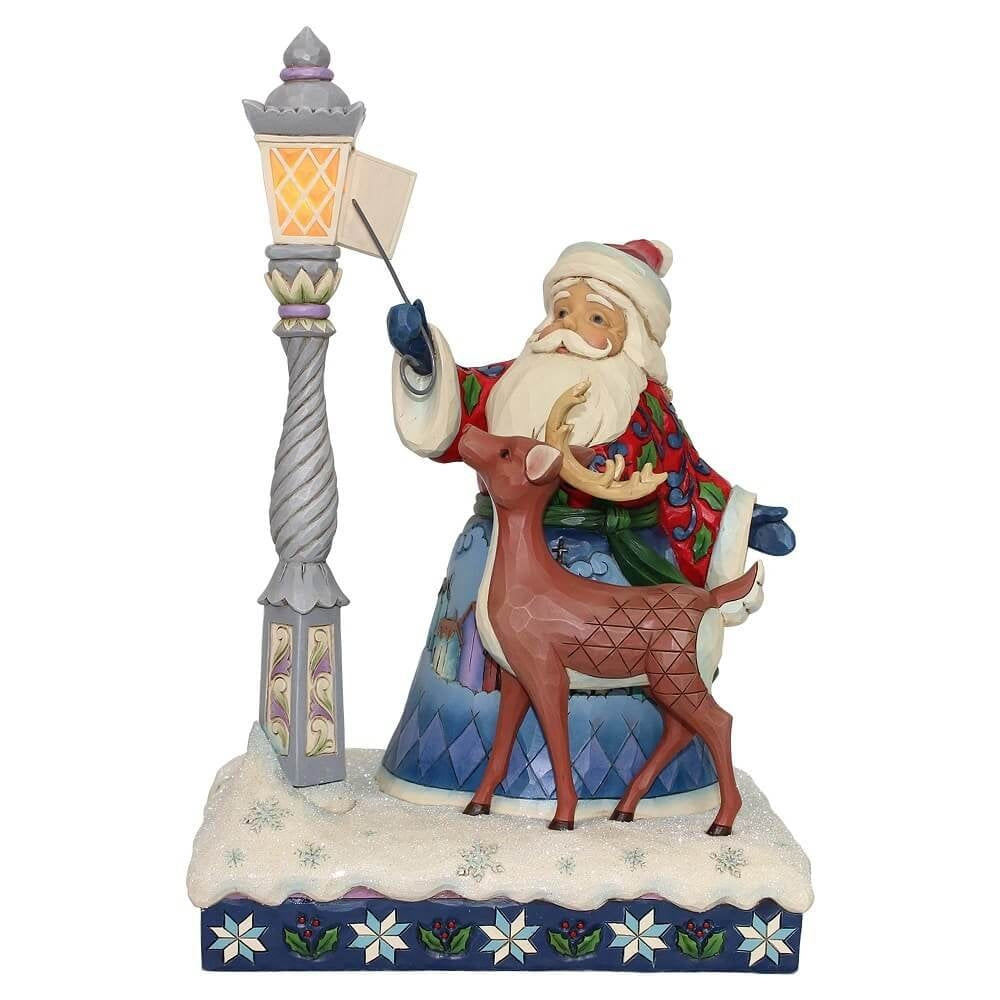 Santa By The Lampost