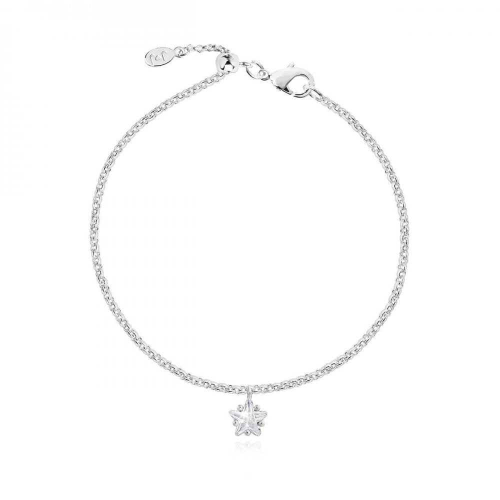 Astra Silver Star Crystal Bracelet 18cm + 3cm