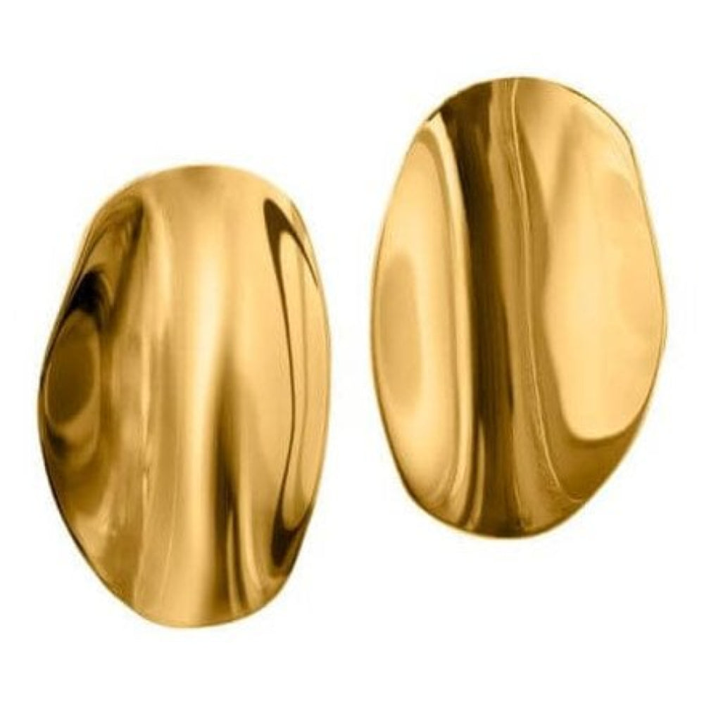 Pebble Stud Large Earrings Gold