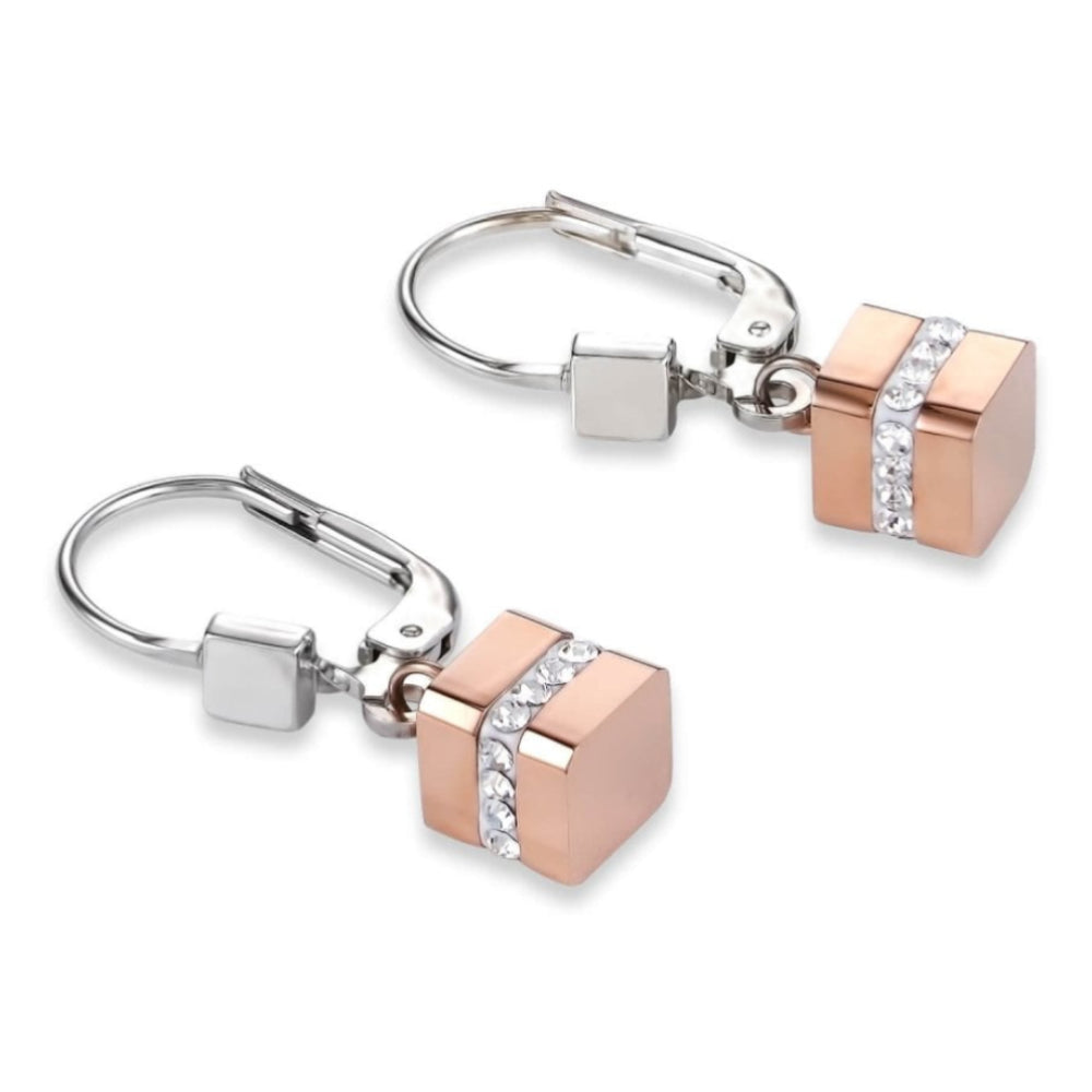 Rose Gold-Silver Pierced Earring