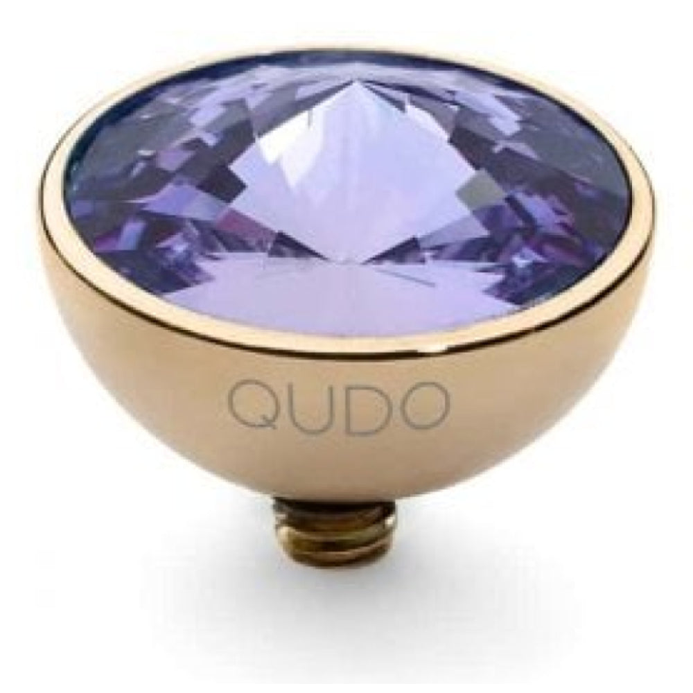 Famosa Gold 11.5mm Bottone Ring Top Tanzanite