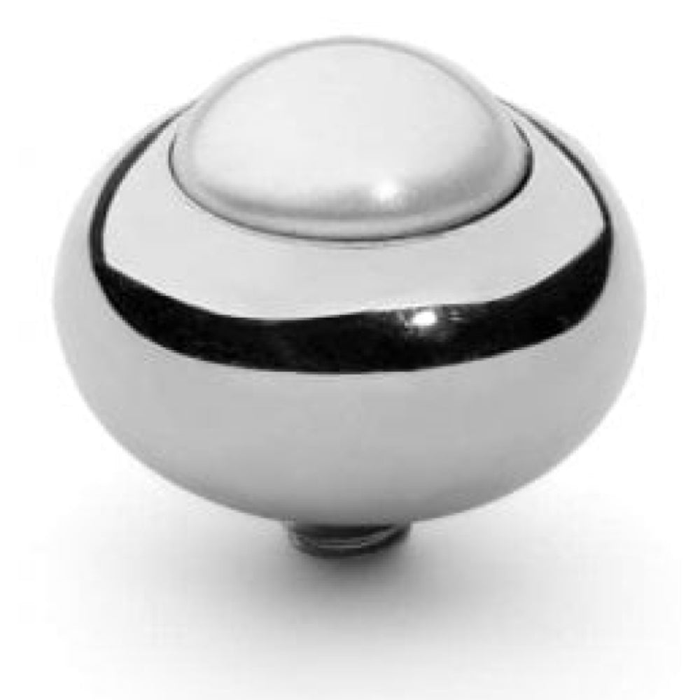 Famosa Silver 10mm Tondo Ring Top White Pearl