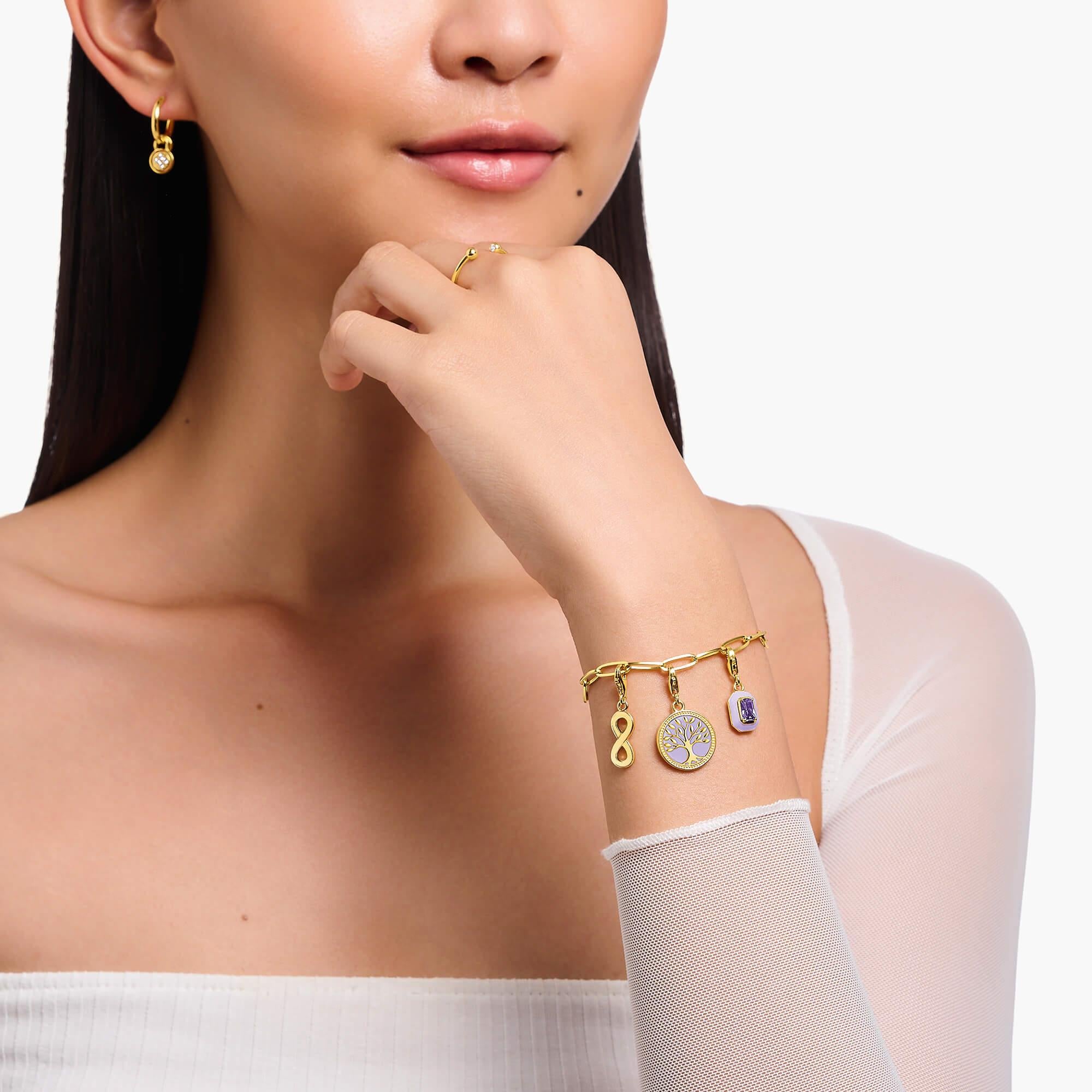 Gold Plated Infinity Charm Pendant