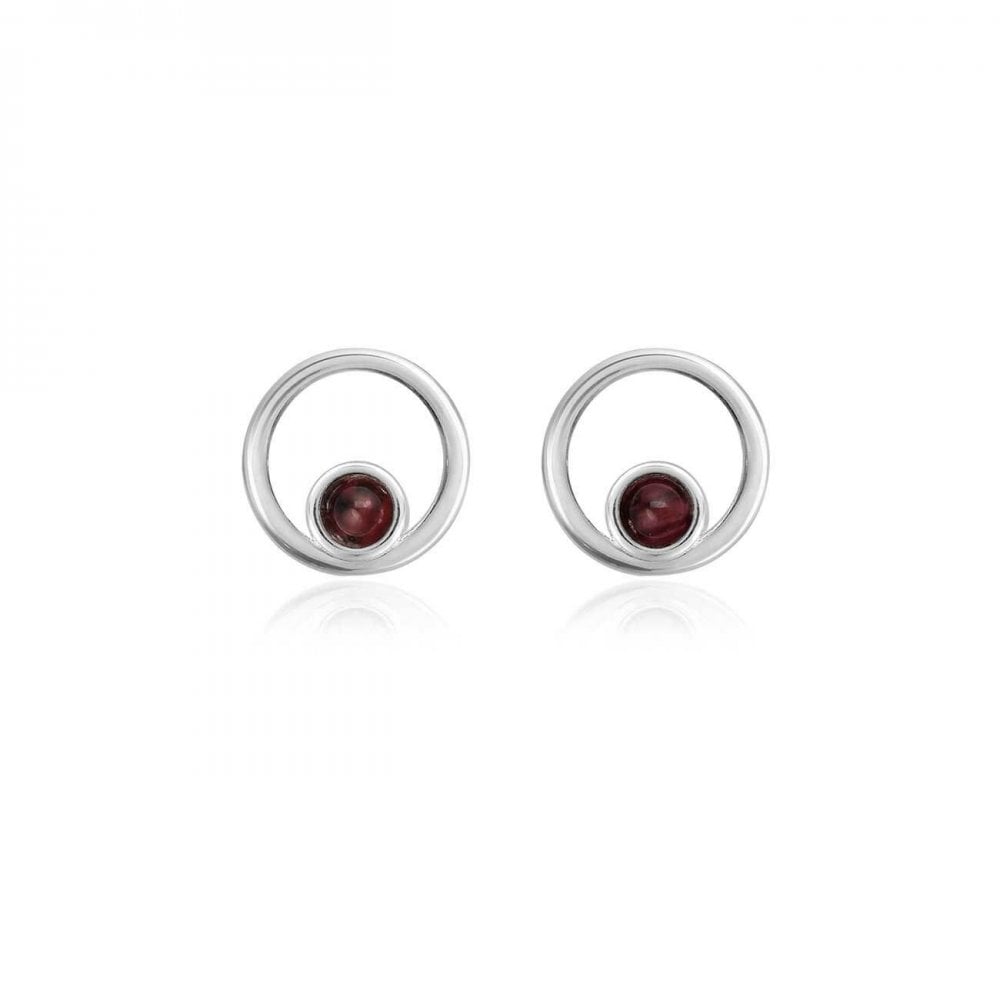 Treasure The Little Things | Birthstone January Garnet | Silver | Earring Box