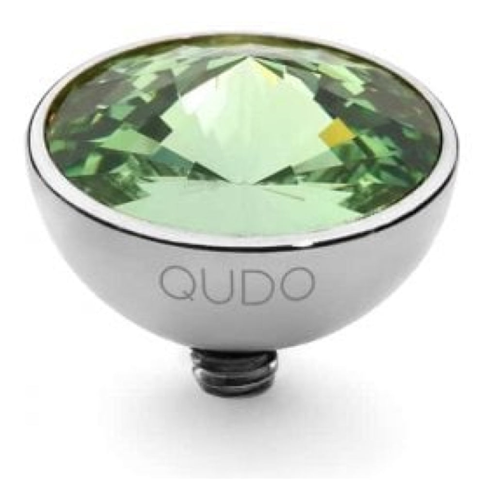 Famosa Silver 11.5mm Bottone Ring Top Peridot