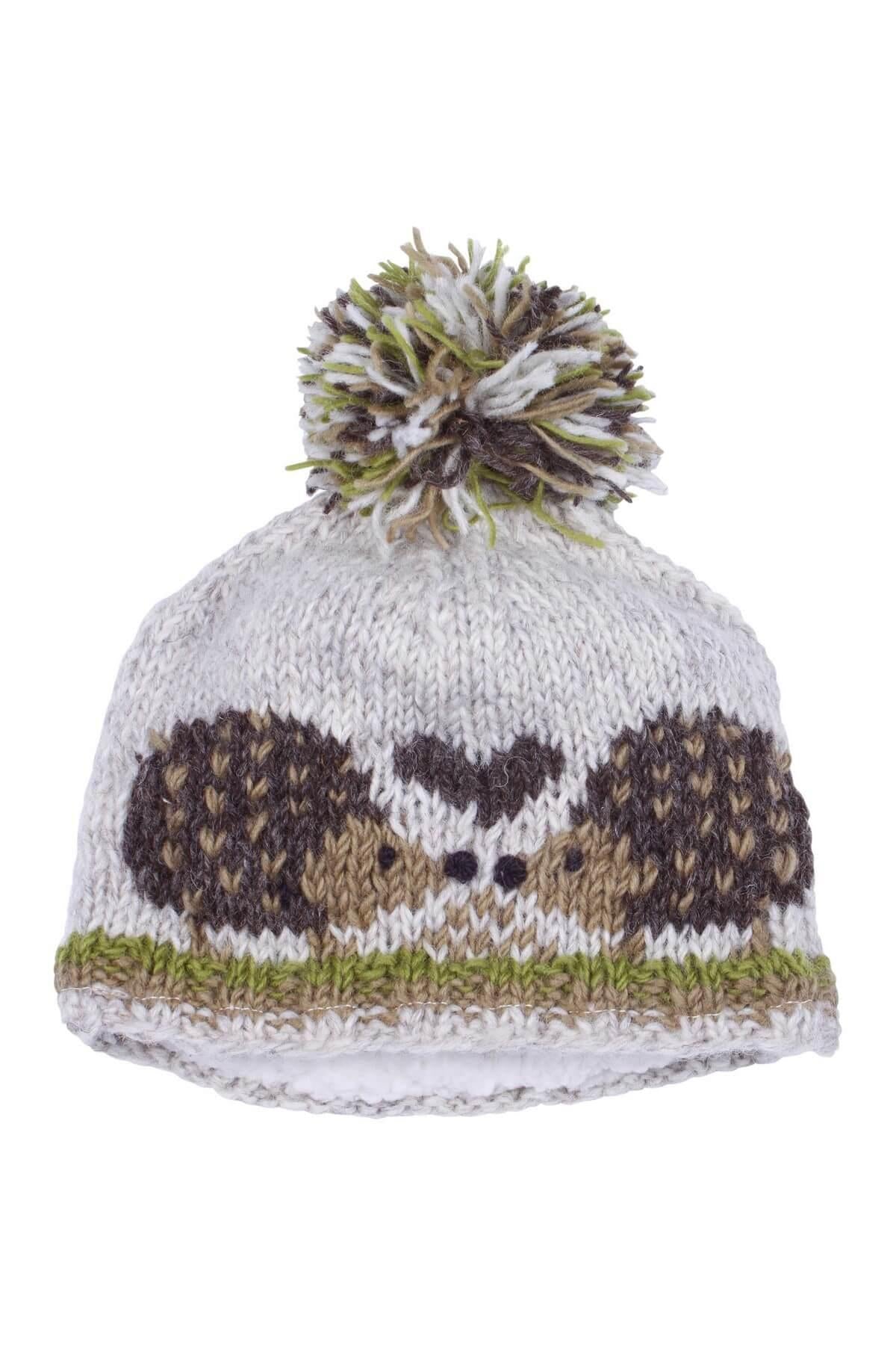 Kids Animal Bobble Hat Holly The Hedgehog