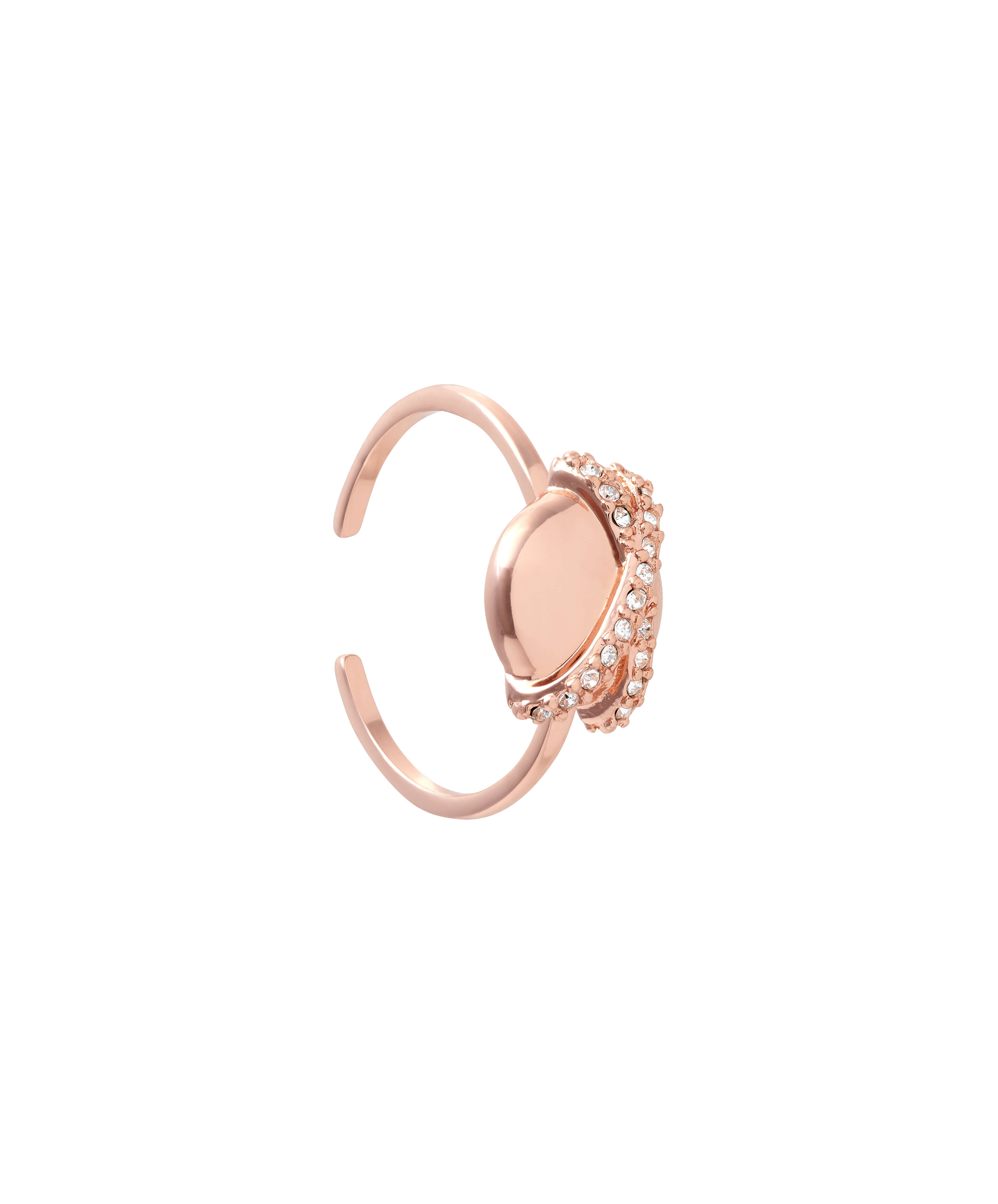 Classics 18K Rose Gold Plating Planet Open Ring- Size 7