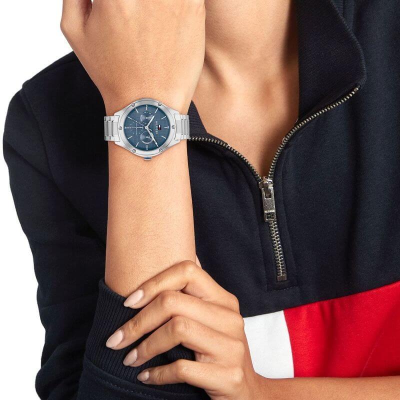 Lexi Stainless Steel Strap With Blue Dial Watch