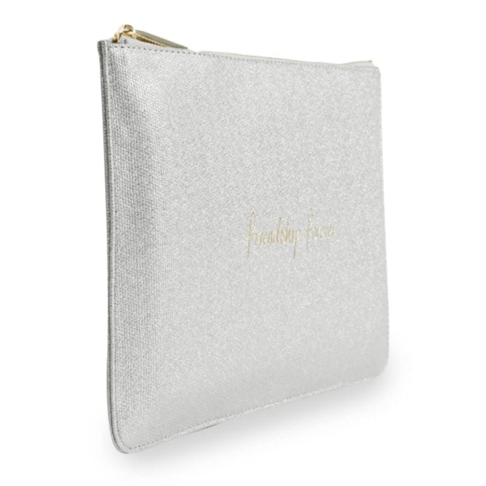PERFECT POUCH - FRIENDSHIP FOREVER - silver shimmer - 16x24cm