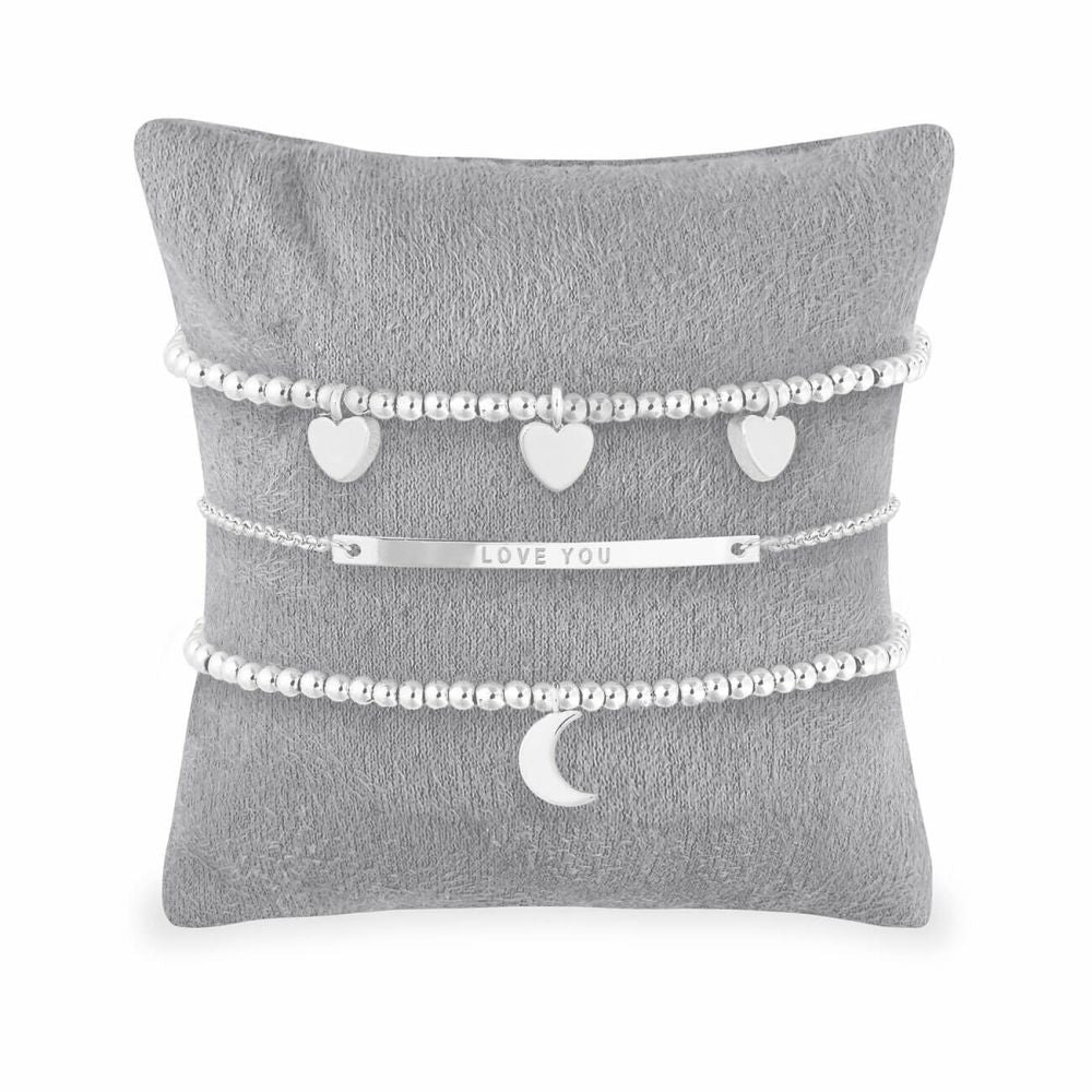 Occasion Gift Box -Love You To The Moon and Back -Silver Bracelets