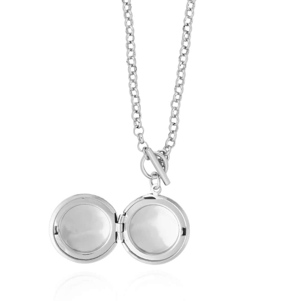 Life Lockets Silver Round Locket 50cm Necklace
