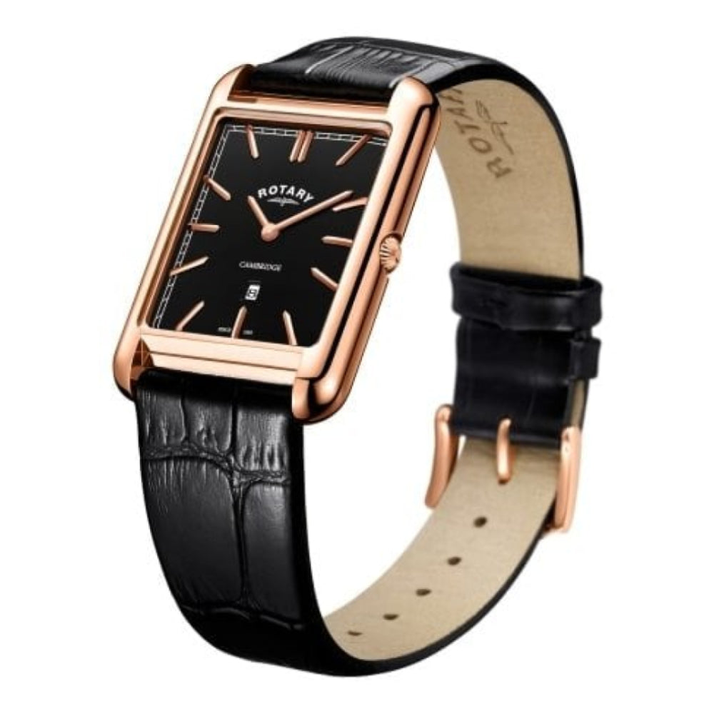 Rotary Rose Gold Cambridge Shaped Gents