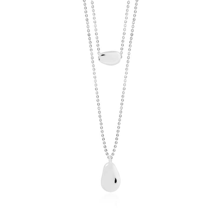 Luella | Pebble Necklace | Silver | Necklace | 45cm 40cm + 5cm Extender