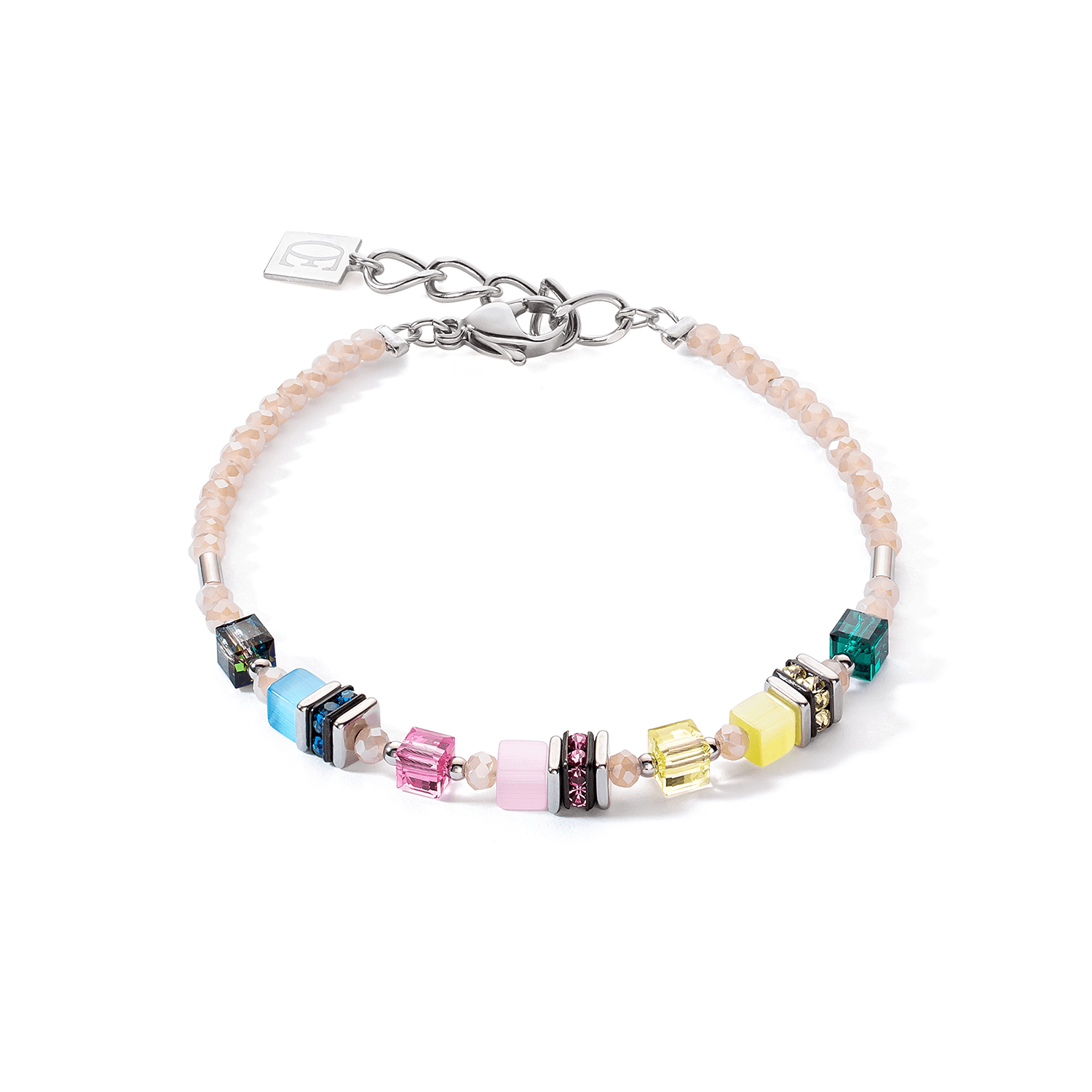 Mini Cubes Multicolour Pastel Bracelet