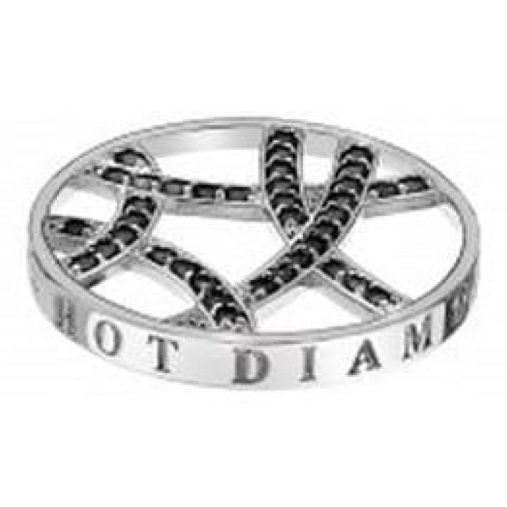Ladies 25mm Silver Midnight Sparkle Coin