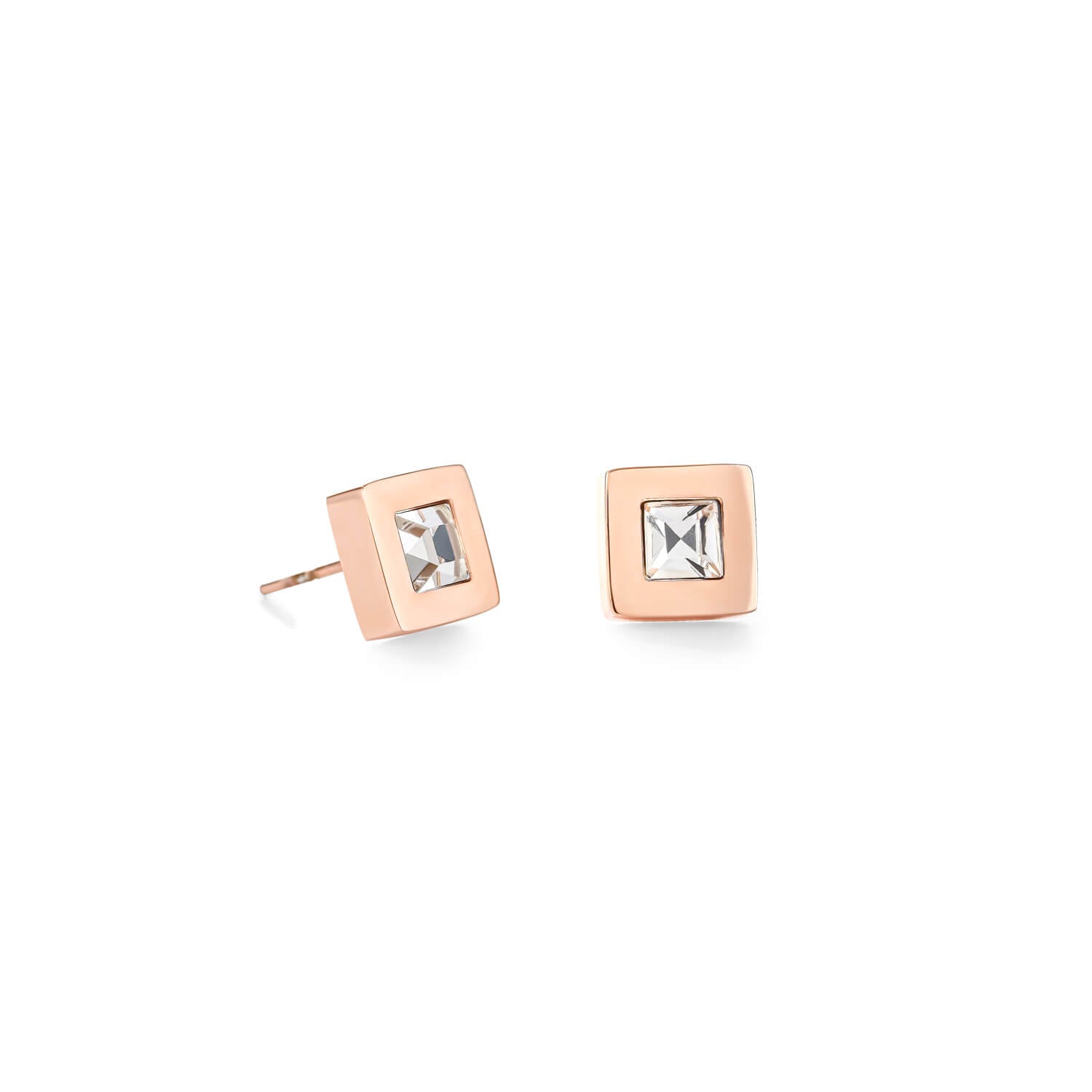 Rose Gold Plated Crystal Earrings