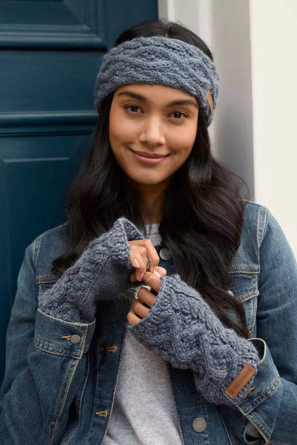 Enniskerry Headband (Pure Merino) Slate Blue