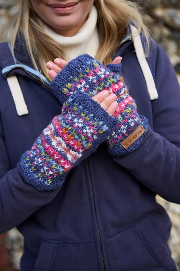 Killarney Handwarmer (Pure Merino)  Denim