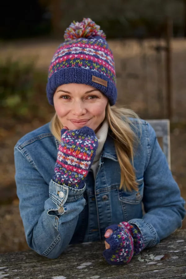 Killarney Handwarmer (Pure Merino)  Denim